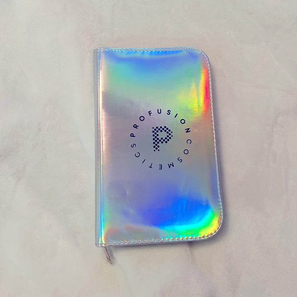 Profusion Cosmetics cosmetic case, silver & holographic 🩶